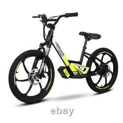 Amped A20 Black 300w 36v Electric Kids Age 7+ Balance Bike Black Yellow