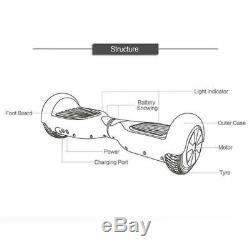 Aurazoom Deluxe Bluetooth Self-balancing Electric Drift Scooter with Carry Bag