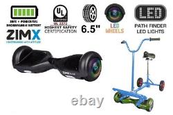 Black 6.5 UL2272 Certified Hoverboard Swegway & LED Wheels + HoverBike Blue