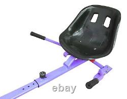 Black 6.5 UL2272 Hoverboard Swegway with LED Wheels + Hoverkart HK5 Purple