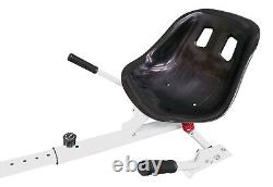 Black 6.5 UL2272 Hoverboard Swegway with LED Wheels + Hoverkart HK5 White