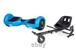 Blue ZIMX HB2 6.5 UL2272 Hoverboard Swegway with LED Wheels + HK8 Hoverkart