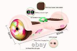 Blush Pink 6.5 UL2272 Hoverboard Swegway with LED Wheels + Hoverkart HK4 Pink