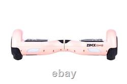 Blush Pink 6.5 UL2272 Hoverboard Swegway with LED Wheels + Hoverkart HK5 White