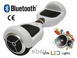 Classic 6.5 Electric Self Balance Hover board Scooter Bluetooth White