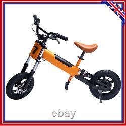 Electric Balance Bike /Motorbike For Kids 12in 200W 3 Speed 4Ah Battery Safe Use