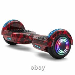 Electric Scooter 6.5'' Flame Red Hoverboard Self-Balancing Skateboard 2 Wheels