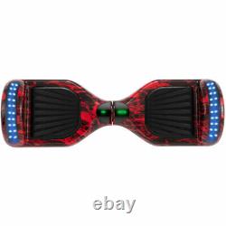 Electric Scooter 6.5'' Flame Red Hoverboard Self-Balancing Skateboard 2 Wheels