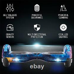 Electric Scooter 6.5'' Galaxy Blue Hoverboard Self-Balancing Skateboard 2 Wheels