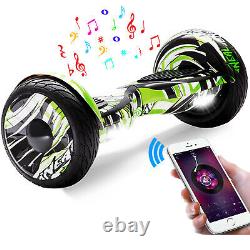 Electric Scooters 10 Off-Road Hoverboard LED Self Balancing Scooter Bluetooth