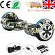 Electric Scooters 6.5 Green Camo Hoverboard Bluetooth Led Kids Balance Board-uk