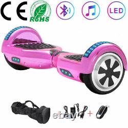 Electric Scooters 6.5 inch Pink Hoverboard Bluetooth LED Self-Balancing Board