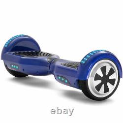 Electric Scooters Blue 6.5 Inch Hoverboard Bluetooth LED Kids Balance Board-UK