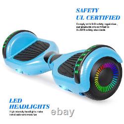 Electric Scooters Bluetooth Hoverboard LED 6.5 Blue Hover Scooter Balance Board