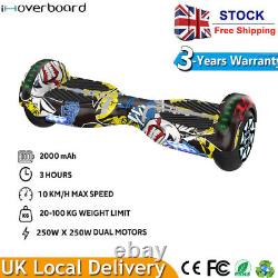 Electric Scooters Bluetooth Hoverboard LED Scooter Balance Board HipHop Yellow