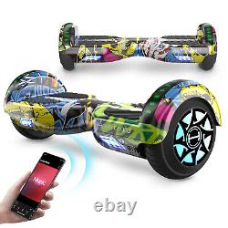 Electric Scooters Bluetooth Hoverboard LED Scooter Balance Board HipHop Yellow