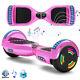 Electric Scooters Chrome Pink Hoverboard Bluetooth Led Kid 2wheels Balance Board
