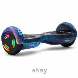 Electric Scooters Galaxy Blue Hoverboard Bluetooth LED Kid 2Wheels Balance Board