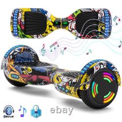 Electric Scooters Hip-Hop Hoverboard Bluetooth LED Kids 2 Wheels Balance Board