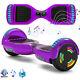 Electric Scooters Purple 6.5 Hoverboard Bluetooth Led Kid 2wheels Balance Board