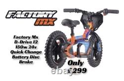 Factory MX D-drive 12 Electric Balance Bike 12 150w 24v Better Than A Revvi