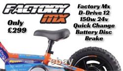 Factory MX D-drive 12 Electric Balance Bike 12 150w 24v Better Than A Revvi