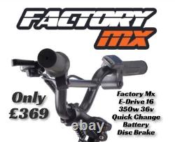 Factory MX E-drive 12 Electric Balance Bike 12 250w Hub 8-10-12 Mph Eats Revvi