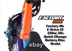 Factory MX E-drive 12 Electric Balance Bike 12 250w Hub Motor 3 Speed Eats Revvi