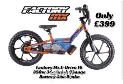Factory MX E-drive 16 Electric Balance Bike 350w Hub Motor 3 Speed Eats Revvi 16