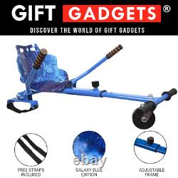 Galaxy Blue Hoverkart Hover Cart Go Kart Straps Adjustable For Balance Boards UK
