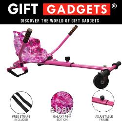 Galaxy Pink Hoverkart Hover Cart Go Kart Straps Adjustable For Balance Boards UK