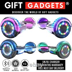 Gift Gadgets 6.5 Electric Scooters Bluetooth Self Balance Boards LED Lights UK