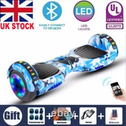 Gift Gadgets 6.5 Electric Scooters Hoverboard Bluetooth Self Balance Lights LED