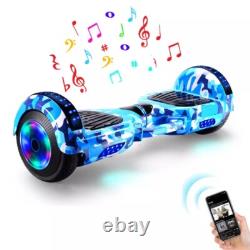 Gift Gadgets 6.5 Electric Scooters Hoverboard Bluetooth Self Balance Lights LED
