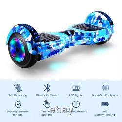 Gift Gadgets 6.5 Electric Scooters Hoverboard Bluetooth Self Balance Lights LED