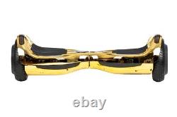 Gold Chrome 6.5 UL2272 Hoverboard with Bluetooth & LED Wheels + Hoverkart