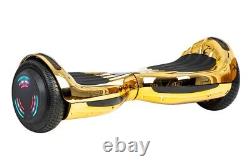 Gold Hb4 Hoverboard With Bluetooth And Led Wheels Ul2272 Certified + Hk8 Kart