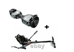 Gyroor Hoverboard & Kart Electric 6.5 Self Balancing Scooter Go Kart Ash Black