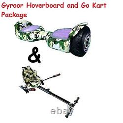 Gyroor Hoverboard & Kart Electric 6.5 Self Balancing Scooter Go Kart Camo