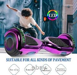 HEFAUX 6.5 Inch Bluetooth Self Balancing Electric Scooters LED