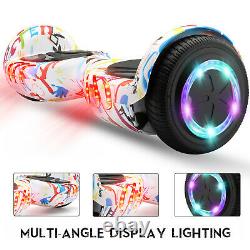 Hover Board 6.5 Bluetooth Electric Scooters LED Self-Balancing Scooter+Key+Bag