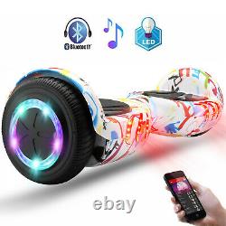 Hover Board 6.5 Bluetooth Electric Scooters LED Self-Balancing Scooter+Key+Bag