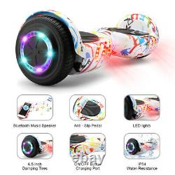 Hover Board 6.5 Bluetooth Electric Scooters LED Self-Balancing Scooter+Key+Bag