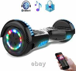 Hover Board 6.5'' Bluetooth Music Self Balancing Scooter LED Wheels Multi Colors