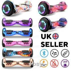 Hover Board 6.5 Electric Scooters Bluetooth LED 2 Wheels Lights Balance Board