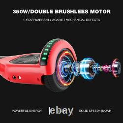 Hover Board RED Bluetooth Electric Scooters LED 2 Wheels Self Balance Board UK