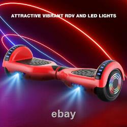 Hover Board RED Bluetooth Electric Scooters LED 2 Wheels Self Balance Board UK