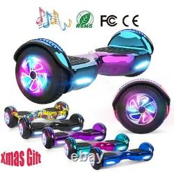 Hover board 6.5 Electric Scooters Bluetooth LED 2 Wheels Lights Balance Board^^