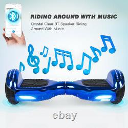 Hover board 6.5 Electric Scooters Bluetooth LED 2 Wheels Lights Balance Board^^