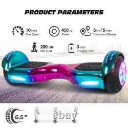 Hoverboard 6.5'' Bluetooth Self Balancing Scooter E-scooter UK Plug Flash Wheels